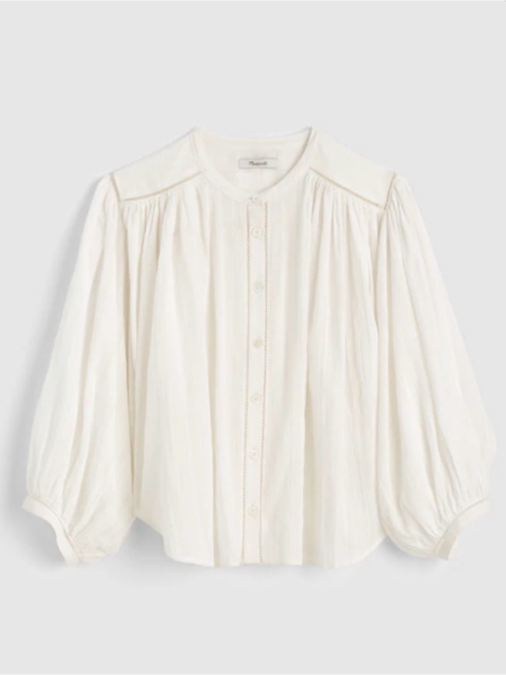 Madewell Shirred Button-Up Blouse